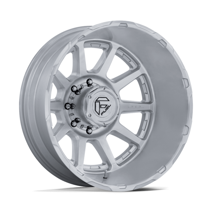 22" Fuel Circuit D912 Silver + Machined Face Dually Wheels