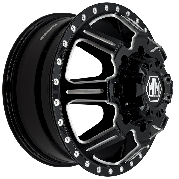 17" Mayhem Monstir 8101 Black/Milled Wheels