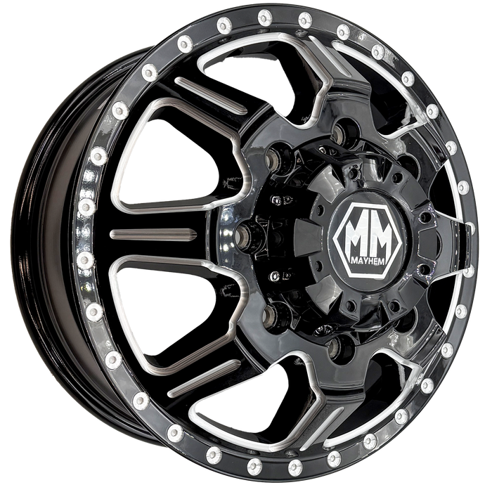 17" Mayhem Monstir 8101 Black/Milled Wheels