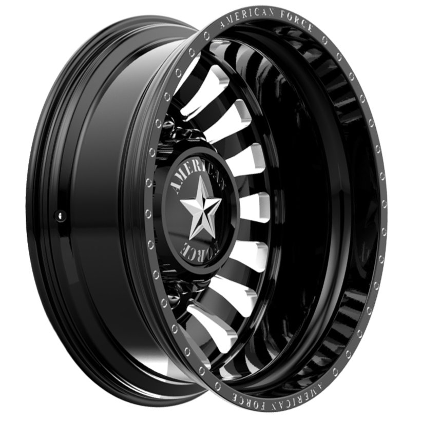 American Force Doom 24x8.25 Gloss Black Dually Wheels – Multi-Bolt ...
