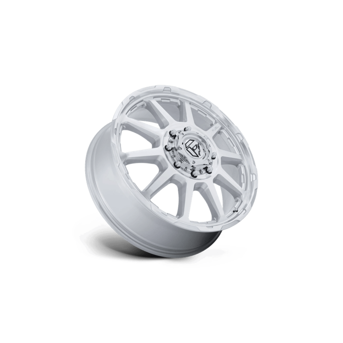 22" Fuel Circuit D912 Silver + Machined Face Dually Wheels