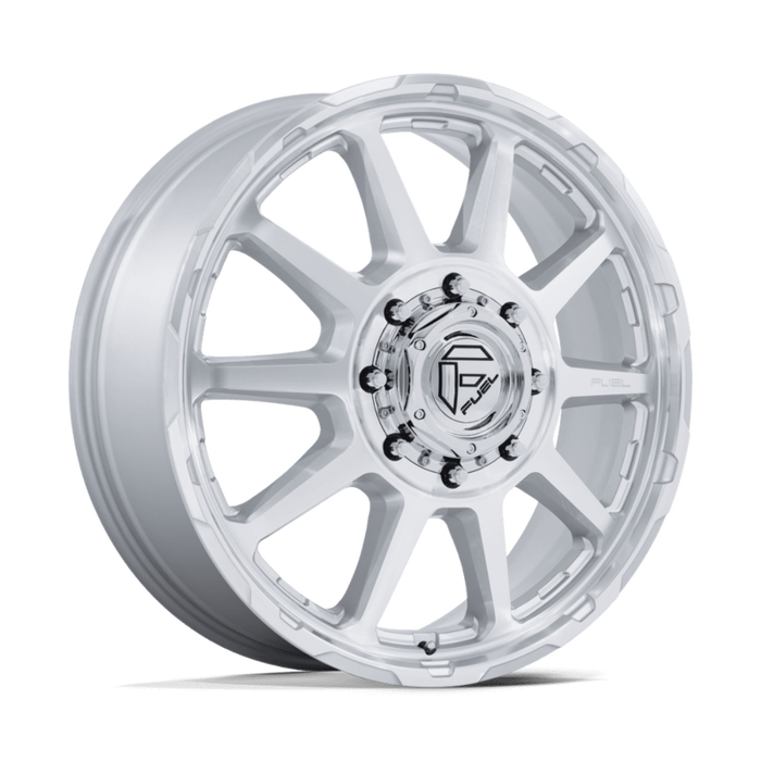 22" Fuel Circuit D912 10x225 Silver + Machined Face