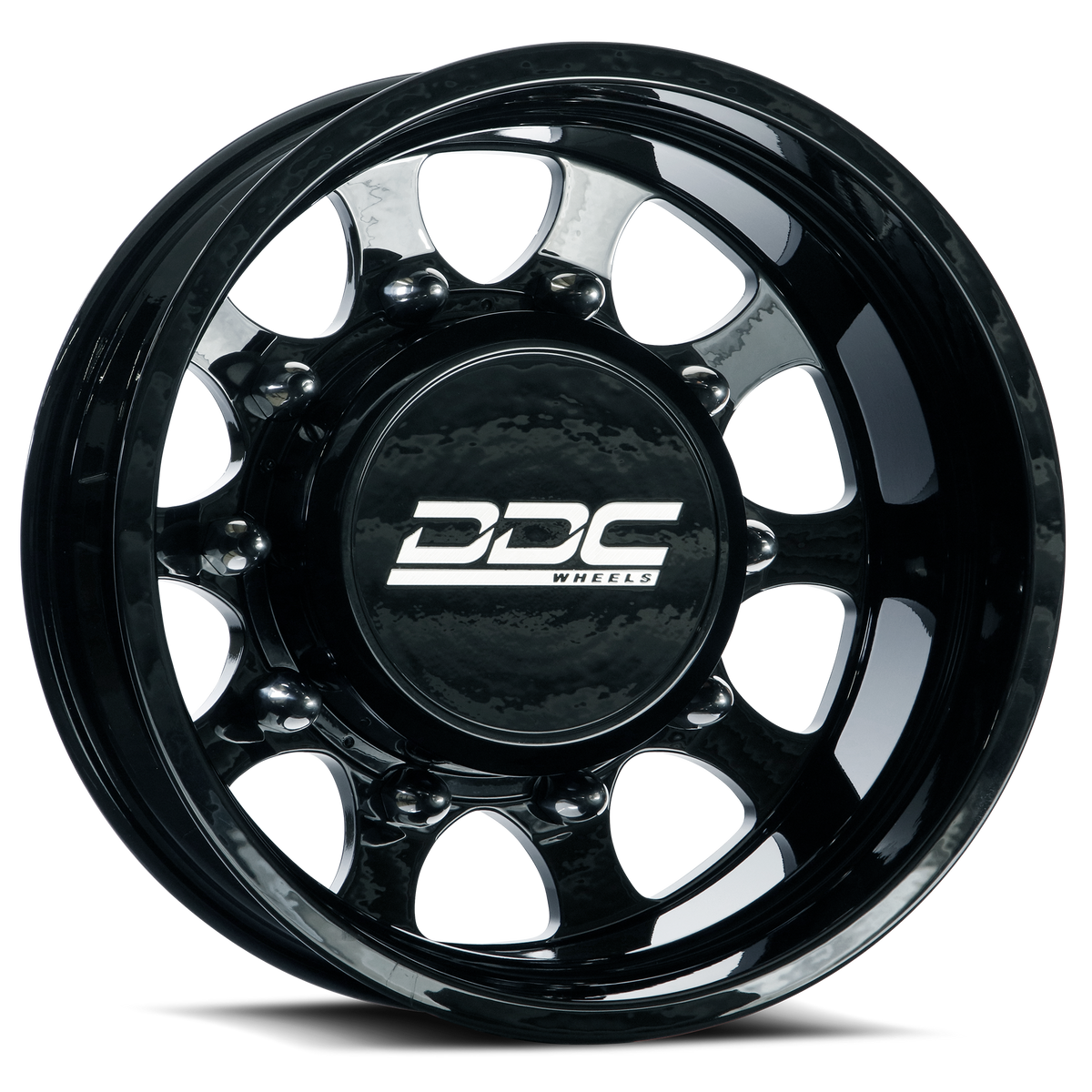 20x7.75 DDC The Shield Flush Fit Gloss Black Dually Wheels — Dually ...