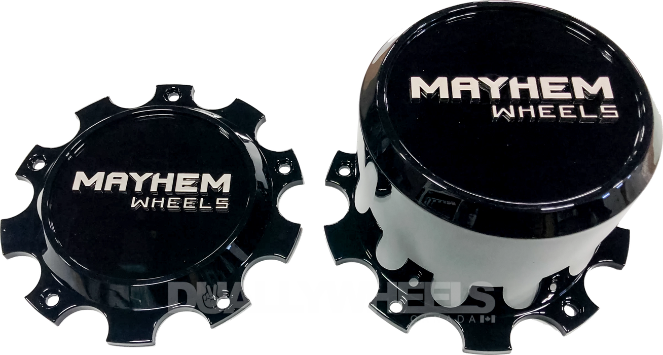 Mayhem Challenger 8181 Caches centraux noirs brillants