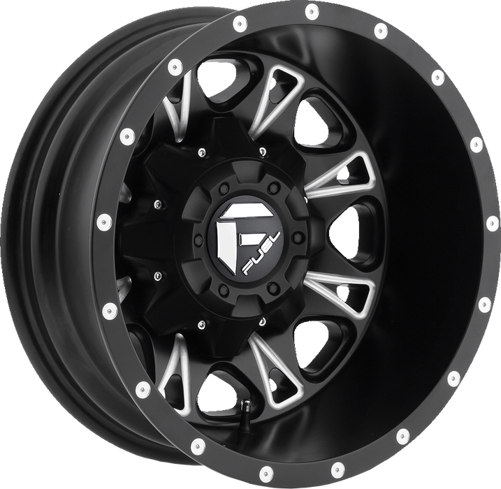 17" Fuel Throttle D513 Black/Milled Wheels