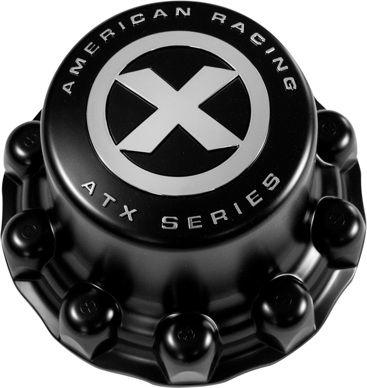 ATX Black Dome Rear Centre Cap — Dually Wheels Canada