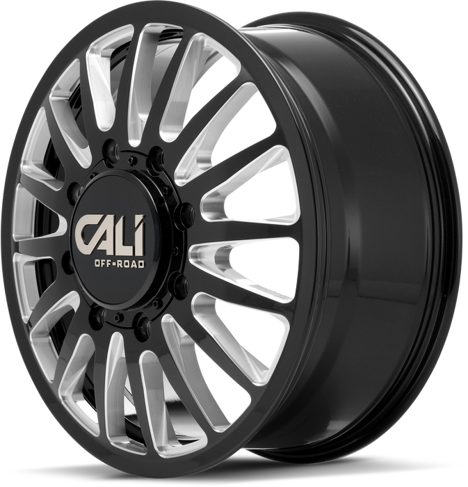 22" Cali Off-Road Summit 9110D Black/Milled Wheels