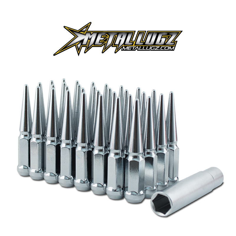 Metal Lugs Spiked Lug Nut Set (Chrome)