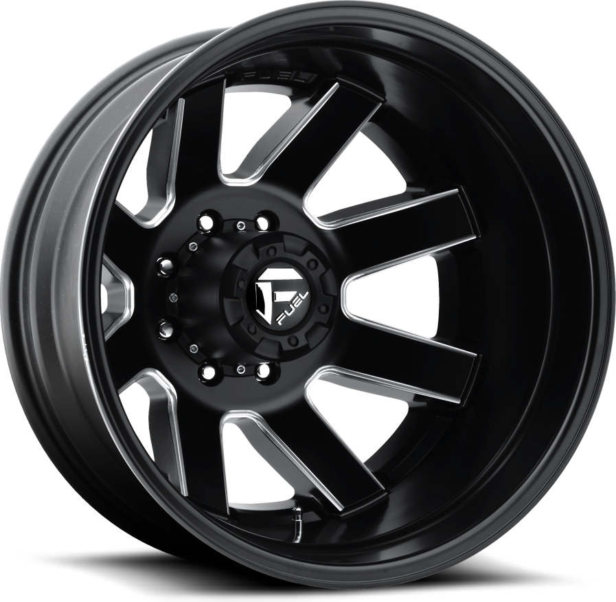 17" Fuel Maverick D538 Black/Milled Wheels — Dually Wheels Canada