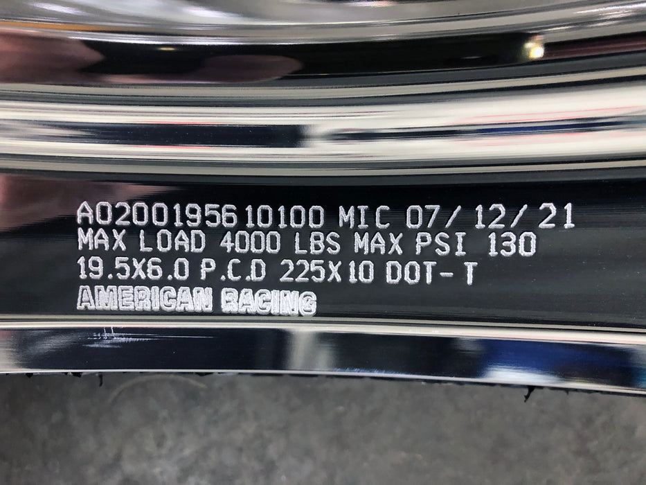 19.5" ATX AO200 Polished Dually Wheels [10-Lug]