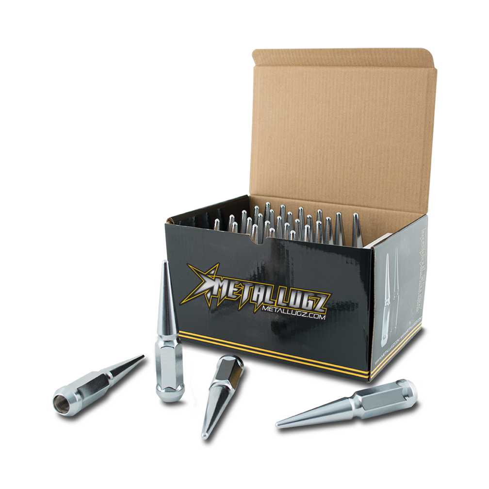 40pc Chrome Hex Drive Spike Lug Nuts — Dually Wheels Canada