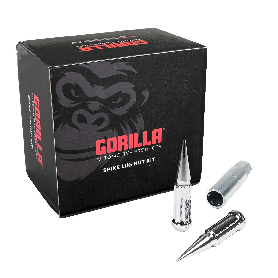 thumbnail image 2 of CTM 20-Pack 4.5" Chrome Spike Spline Lug Nuts 7/16-20 With Key – Fits Oldsmobile, Cadillac, Buick 2 of 4