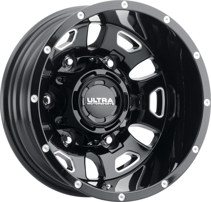 16" Ultra Motorsports 003 Hunter Black/Milled Wheels