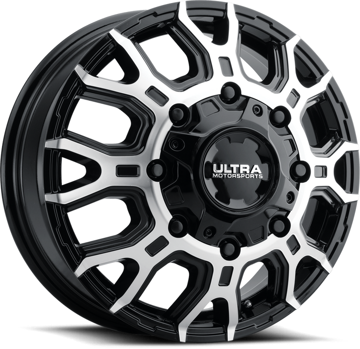 17" Ultra Motorsports 022 Scorpion Diamond Cut/Black Wheels