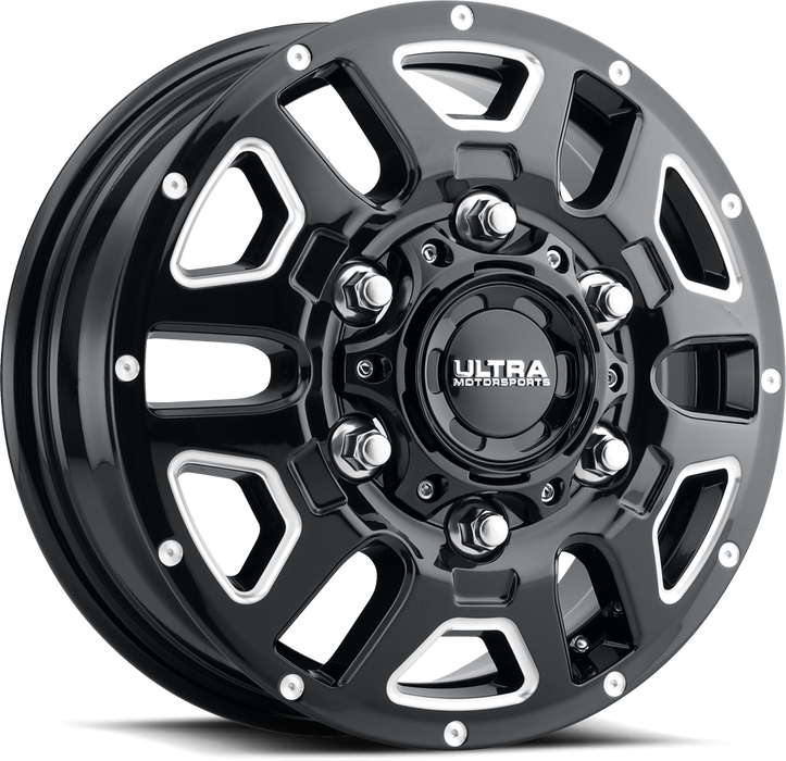 16" Ultra Motorsports 003 Hunter Black/Milled Wheels